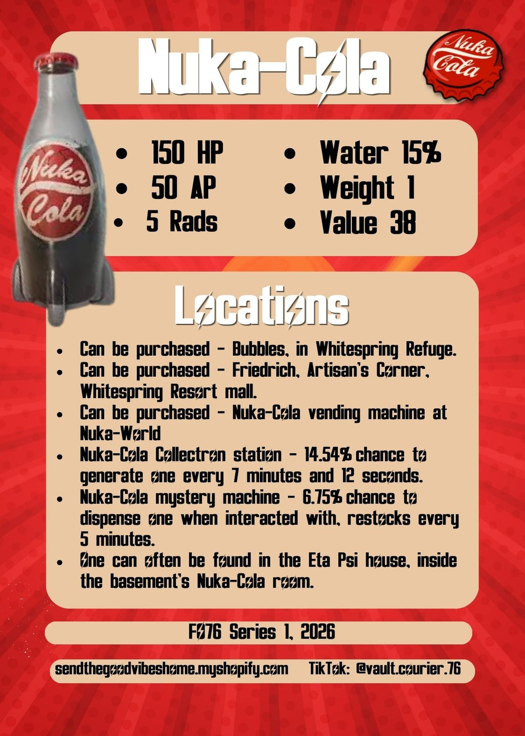 PRESALE 76 info card 5 pack