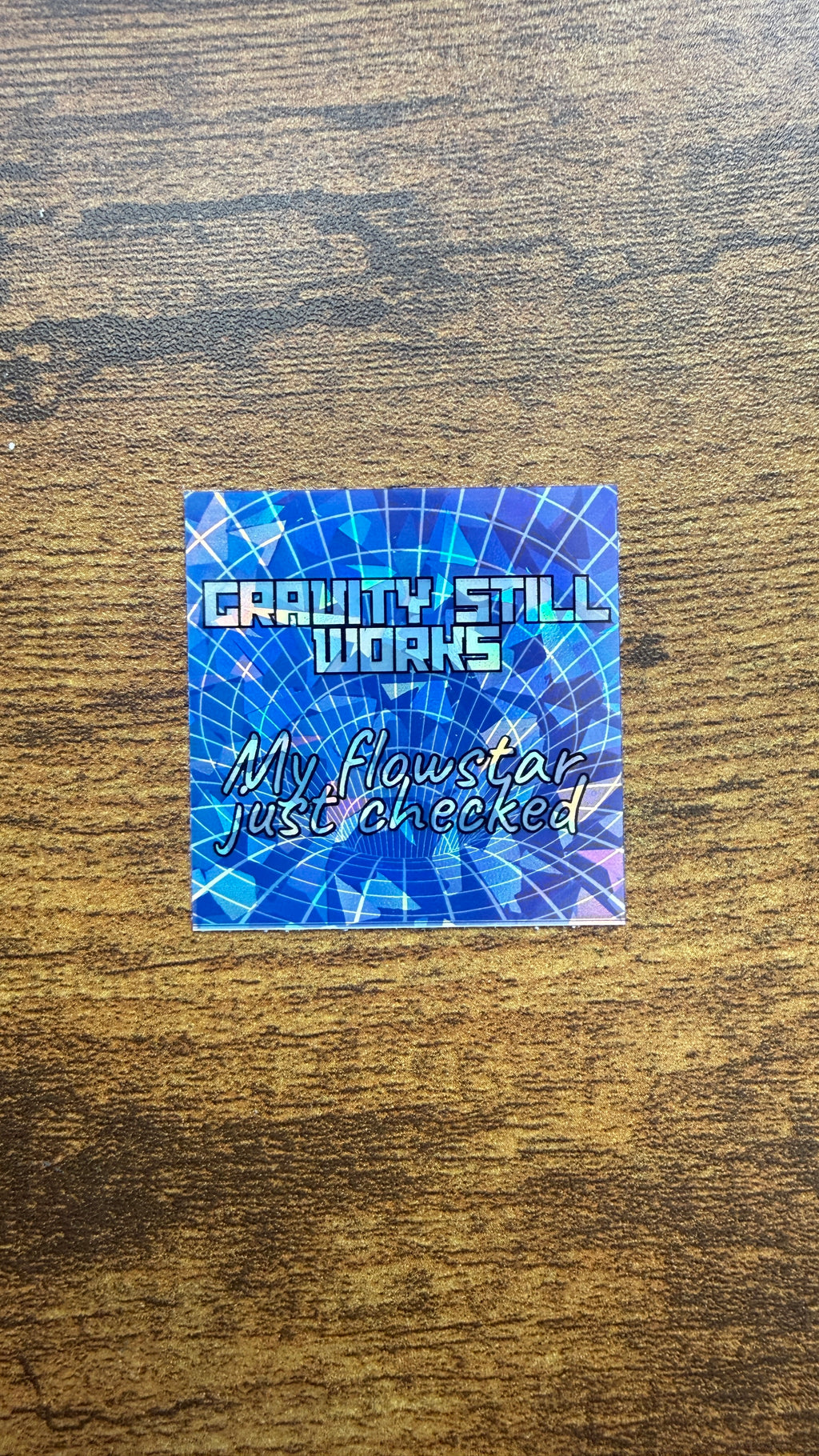 Pizza Toss Shattered Glass Holo Sticker