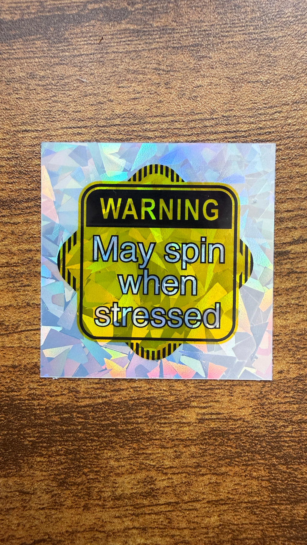 Pizza Toss Shattered Glass Holo Sticker