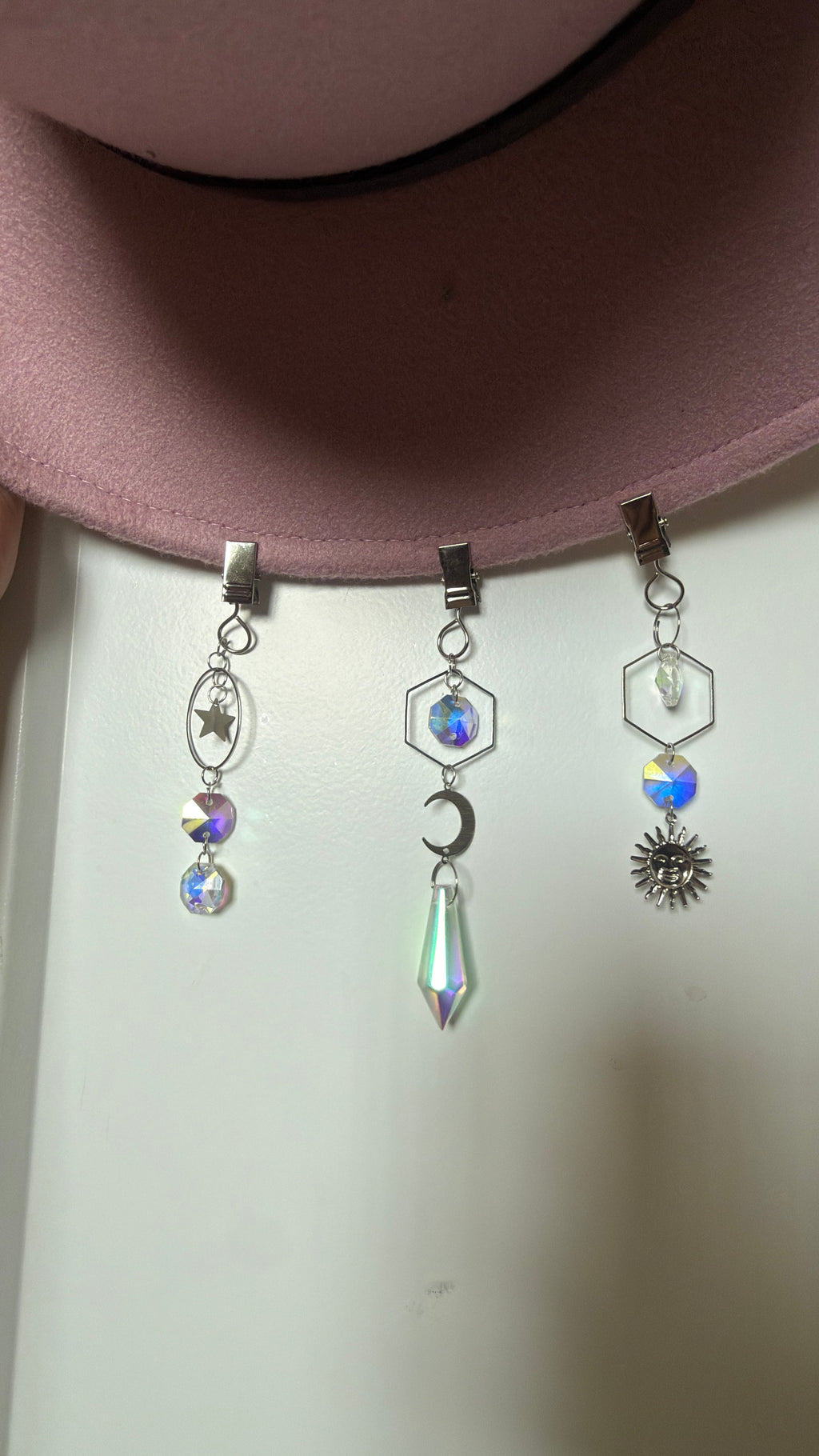 Sun, moon, star - Silver Sun Catcher Hat Clip Set — Limited Run